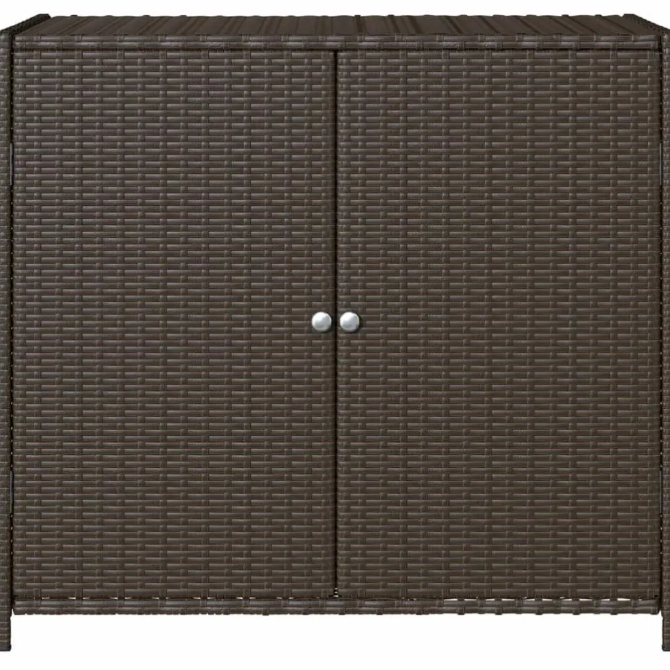 Puutarhan säilytyskaappi ruskea 83x45x76 cm polyrottinki