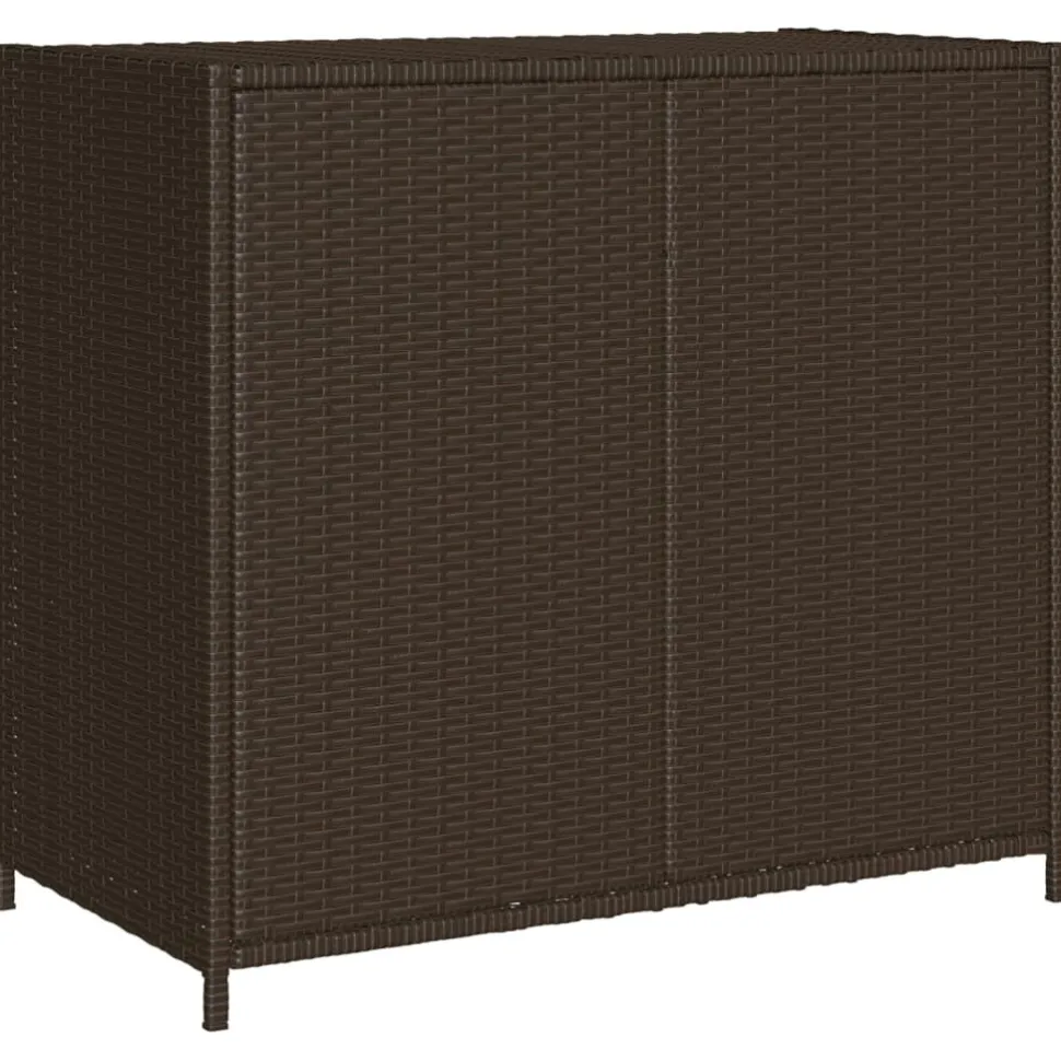 Puutarhan säilytyskaappi ruskea 83x45x76 cm polyrottinki