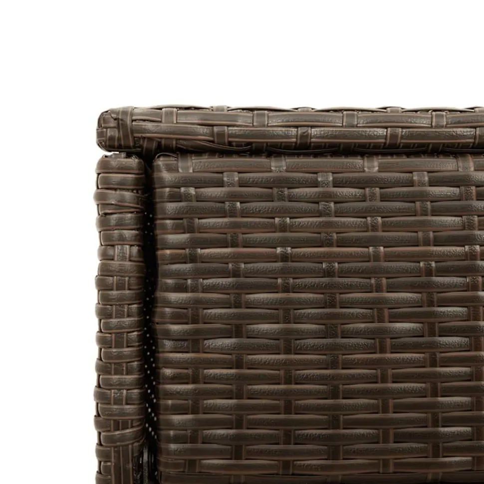 Puutarhan säilytyskaappi ruskea 105x55x113 cm polyrottinki
