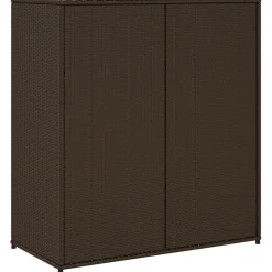 Puutarhan säilytyskaappi ruskea 105x55x113 cm polyrottinki