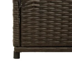 Puutarhan säilytyskaappi ruskea 105x55x113 cm polyrottinki