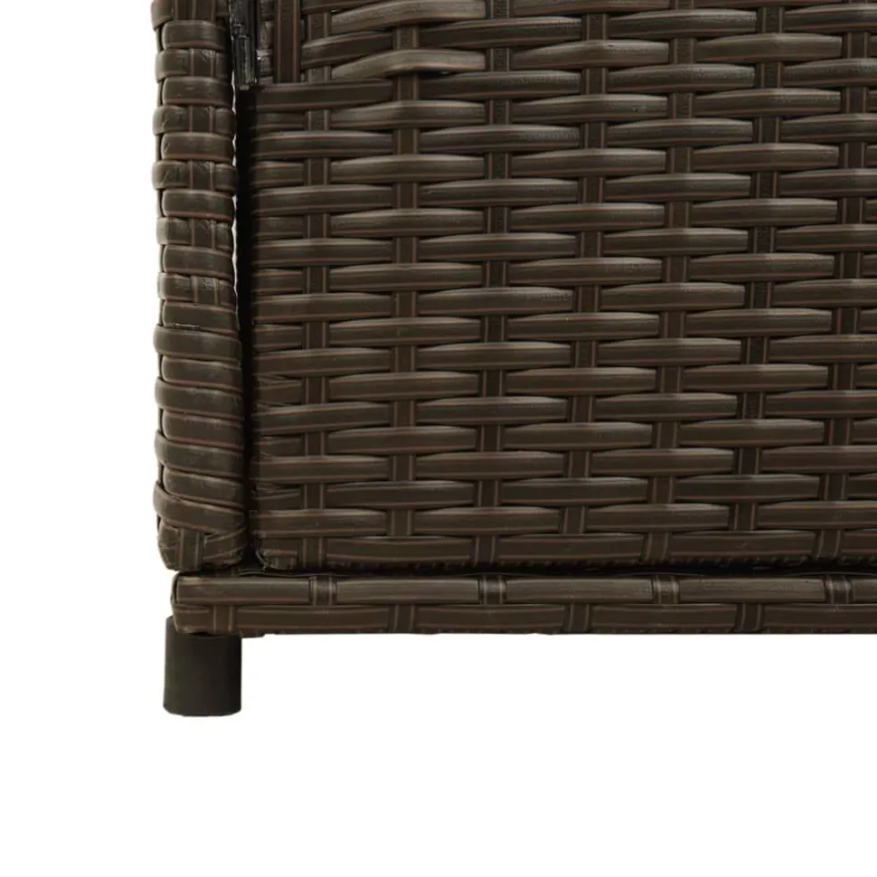 Puutarhan säilytyskaappi ruskea 105x55x113 cm polyrottinki