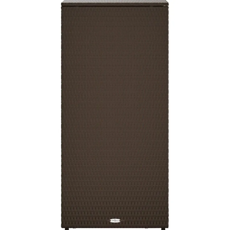 Puutarhan säilytyskaappi ruskea 50x55x115 cm polyrottinki
