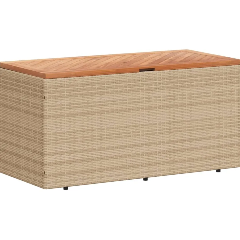 Puutarhan säilytyslaatikko harmaa 110x50x54 cm polyrottinki (65956)