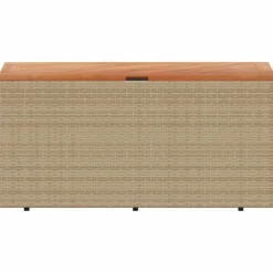 Puutarhan säilytyslaatikko harmaa 110x50x54 cm polyrottinki (65956)
