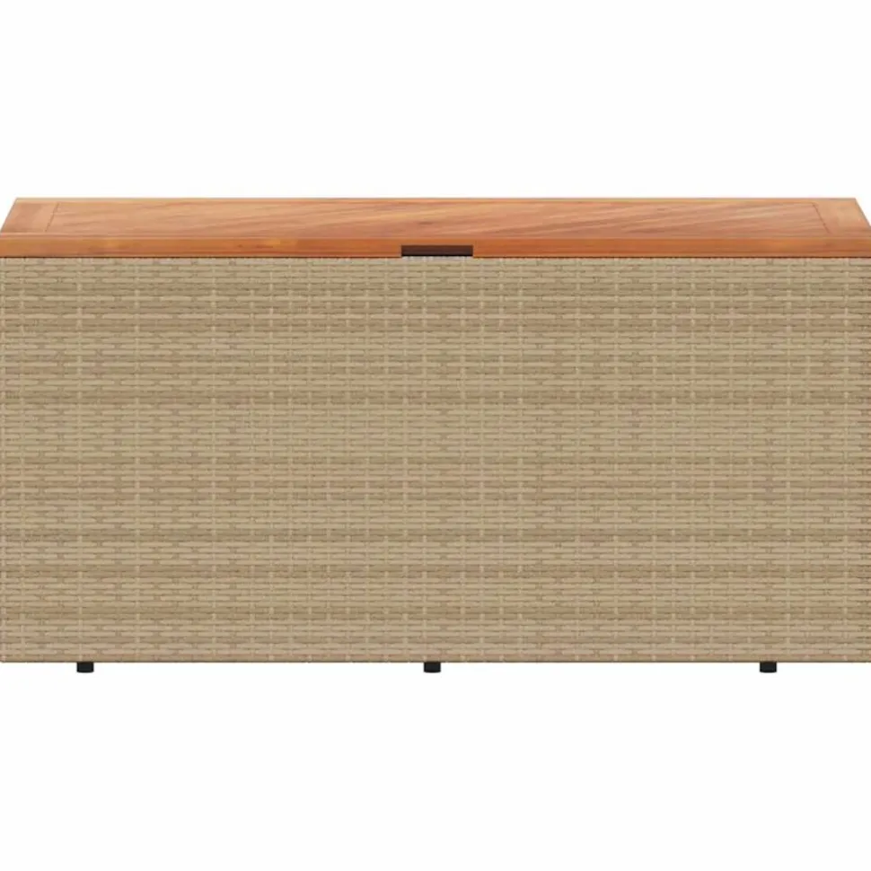 Puutarhan säilytyslaatikko harmaa 110x50x54 cm polyrottinki (65956)