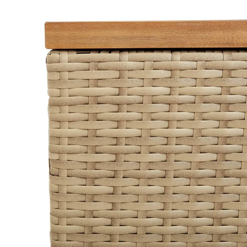 Puutarhan säilytyslaatikko harmaa 110x50x54 cm polyrottinki (65956)