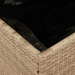 Puutarhan säilytyslaatikko harmaa 110x50x54 cm polyrottinki (65956)