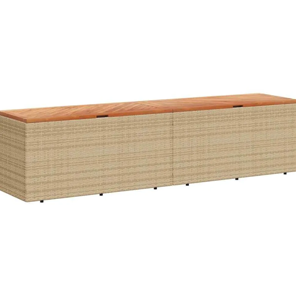 Puutarhan säilytyslaatikko harmaa 110x50x54 cm polyrottinki (65956)