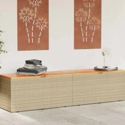 Puutarhan säilytyslaatikko harmaa 110x50x54 cm polyrottinki (65956)
