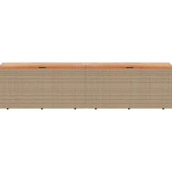 Puutarhan säilytyslaatikko harmaa 110x50x54 cm polyrottinki (65956)
