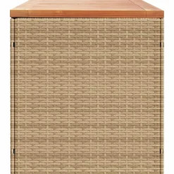 Puutarhan säilytyslaatikko harmaa 110x50x54 cm polyrottinki (65956)