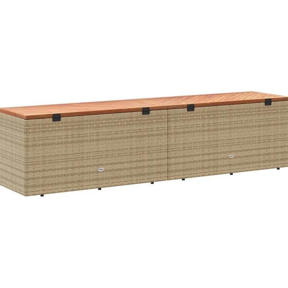 Puutarhan säilytyslaatikko harmaa 110x50x54 cm polyrottinki (65956)