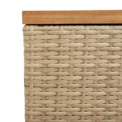 Puutarhan säilytyslaatikko harmaa 110x50x54 cm polyrottinki (65956)