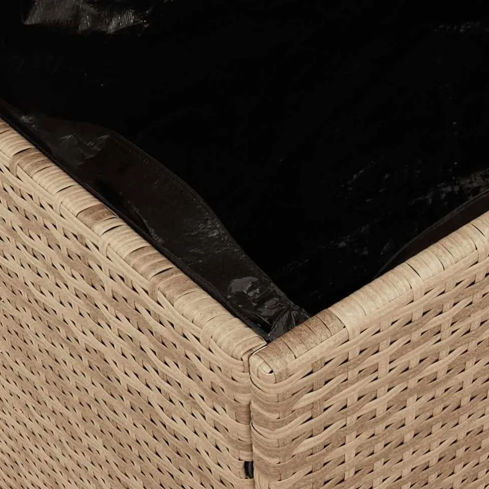 Puutarhan säilytyslaatikko harmaa 110x50x54 cm polyrottinki (65956)