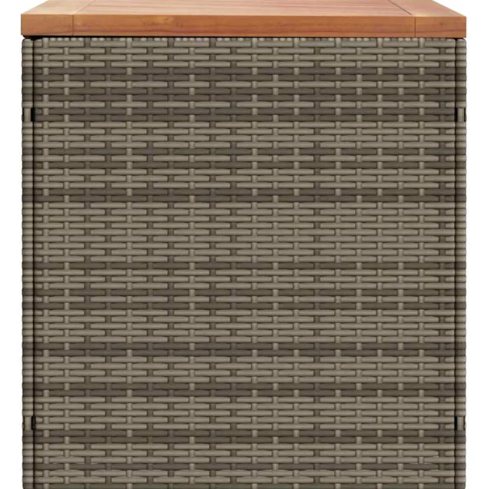 Puutarhan säilytyslaatikko harmaa 110x50x54 cm polyrottinki (65956)