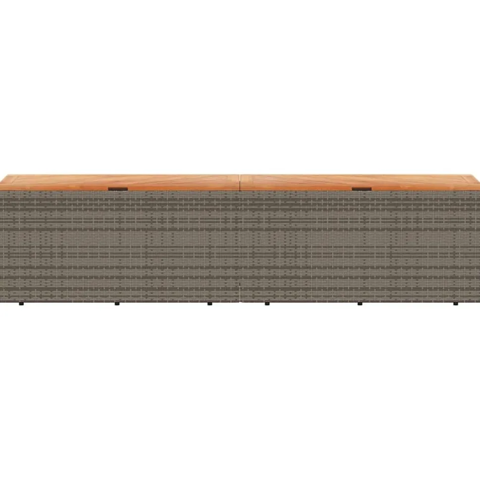 Puutarhan säilytyslaatikko harmaa 110x50x54 cm polyrottinki (65956)