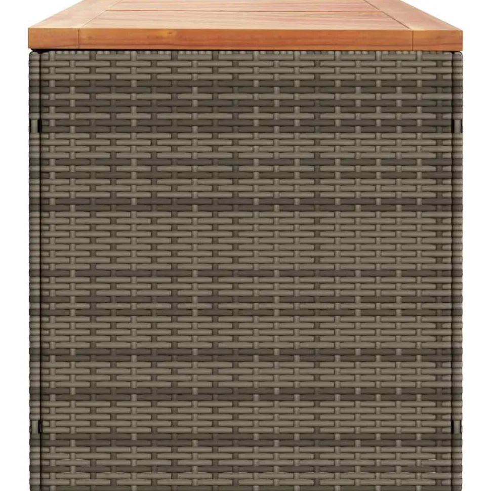 Puutarhan säilytyslaatikko harmaa 110x50x54 cm polyrottinki (65956)