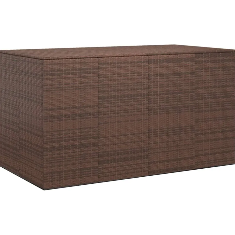 Puutarhan säilytyslaatikko PE-rottinki 100x97,5x104 cm ruskea