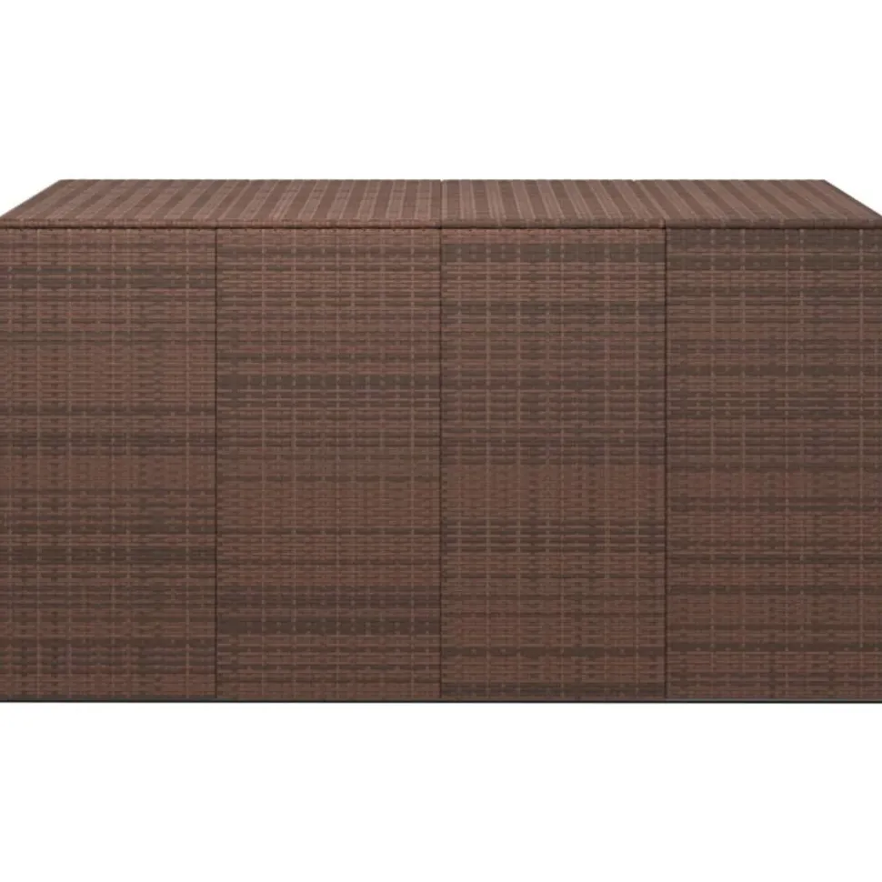 Puutarhan säilytyslaatikko PE-rottinki 100x97,5x104 cm ruskea