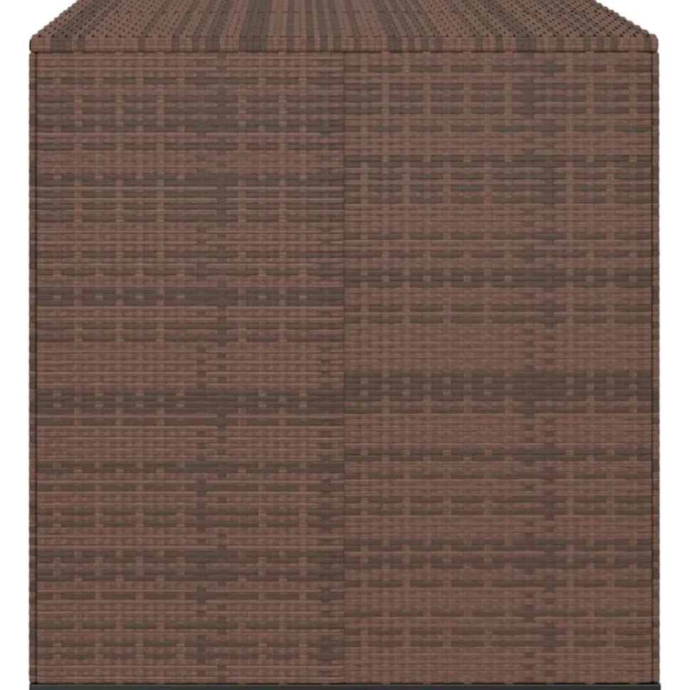 Puutarhan säilytyslaatikko PE-rottinki 100x97,5x104 cm ruskea