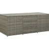 Puutarhan säilytyslaatikko polyrottinki 180x90x75 cm harmaa