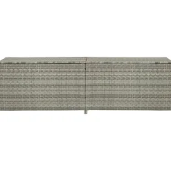 Puutarhan säilytyslaatikko polyrottinki 200x50x60 cm harmaa