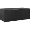 Puutarhan säilytyslaatikko polyrottinki 180x90x75 cm musta
