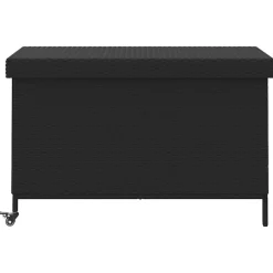 Puutarhan säilytyslaatikko pyörillä musta 110x55x73 cm (03826)