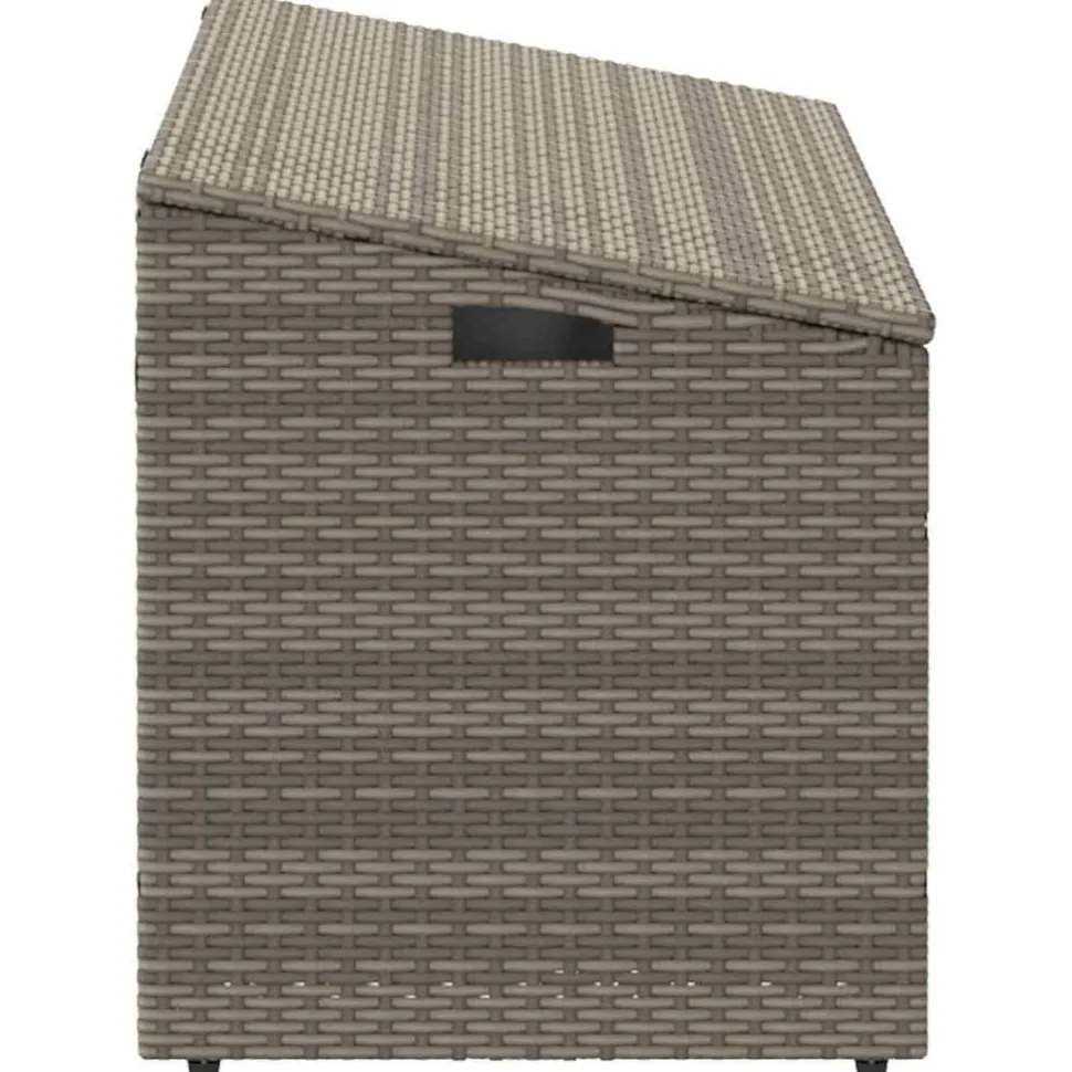 Puutarhan säilytyslaatikko ruskea 110x50x58 cm polyrottinki (04070)