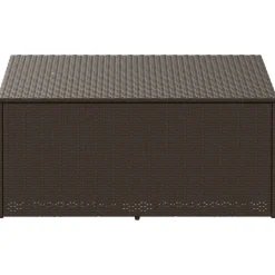 Puutarhan säilytyslaatikko ruskea 110x50x58 cm polyrottinki (04070)
