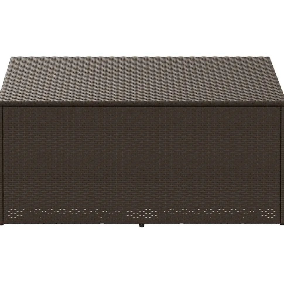 Puutarhan säilytyslaatikko ruskea 110x50x58 cm polyrottinki (04070)