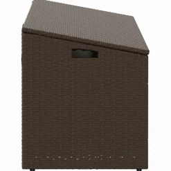 Puutarhan säilytyslaatikko ruskea 110x50x58 cm polyrottinki (04070)