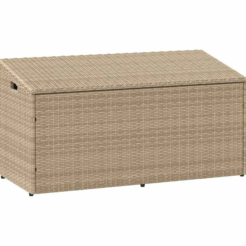 Puutarhan säilytyslaatikko ruskea 110x50x58 cm polyrottinki (04070)
