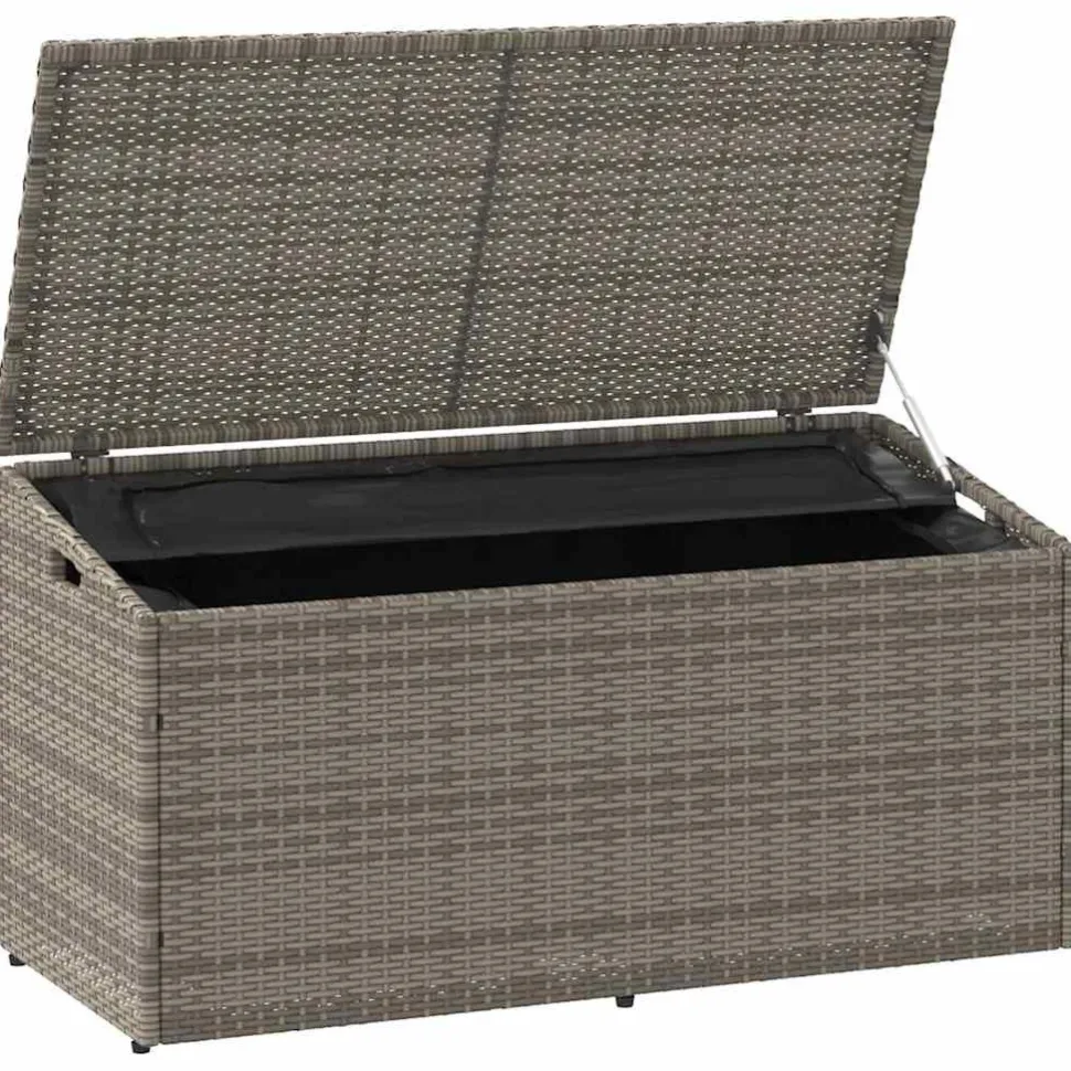 Puutarhan säilytyslaatikko ruskea 110x50x58 cm polyrottinki (04070)