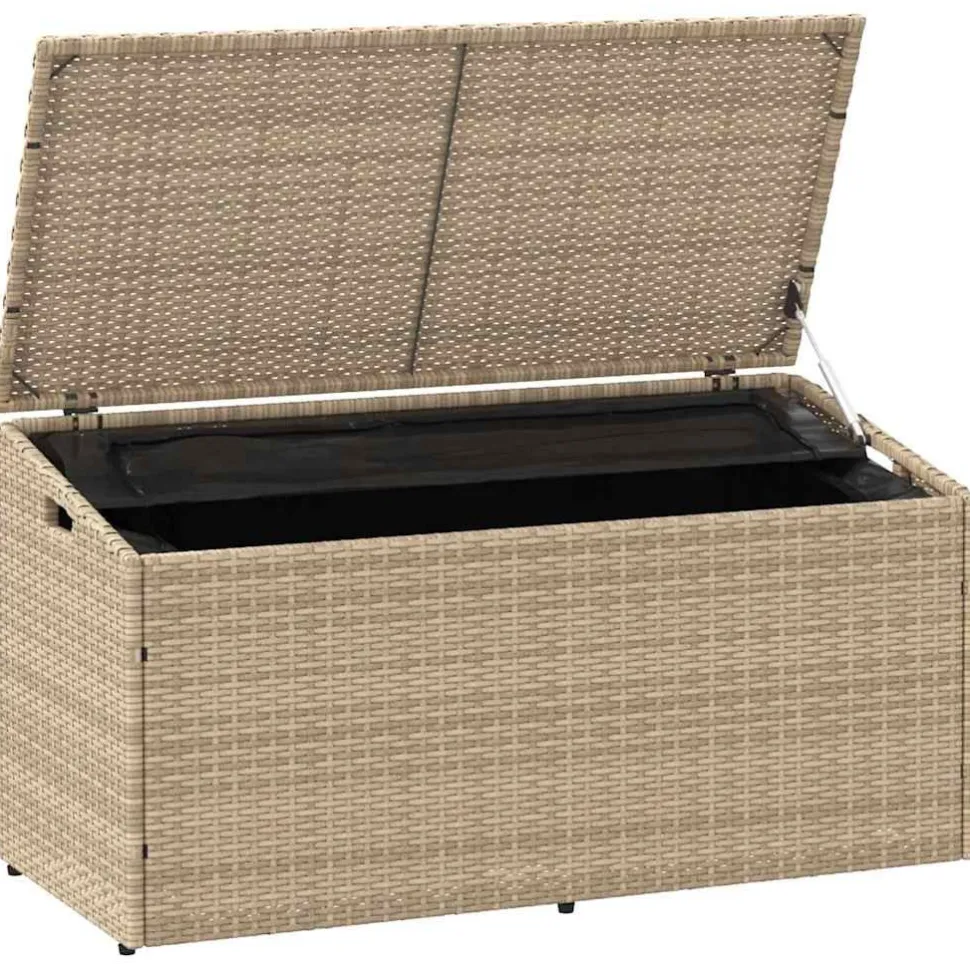 Puutarhan säilytyslaatikko ruskea 110x50x58 cm polyrottinki (04070)
