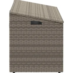 Puutarhan säilytyslaatikko ruskea 110x50x58 cm polyrottinki (04070)