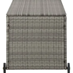 Puutarhan säilytyslaatikko v.harmaa 120x65x61 cm polyrottinki