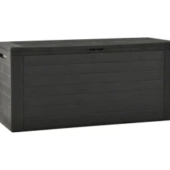 Puutarhan säilytyslaatikko 116x44x55 cm antrasiitti