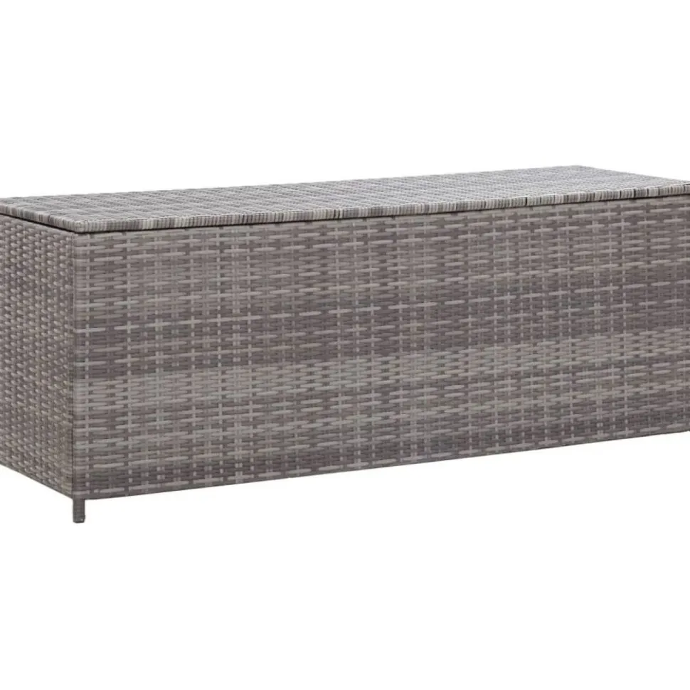 Puutarhan säilytyslaatikko 120x50x60 cm harmaa polyrottinki