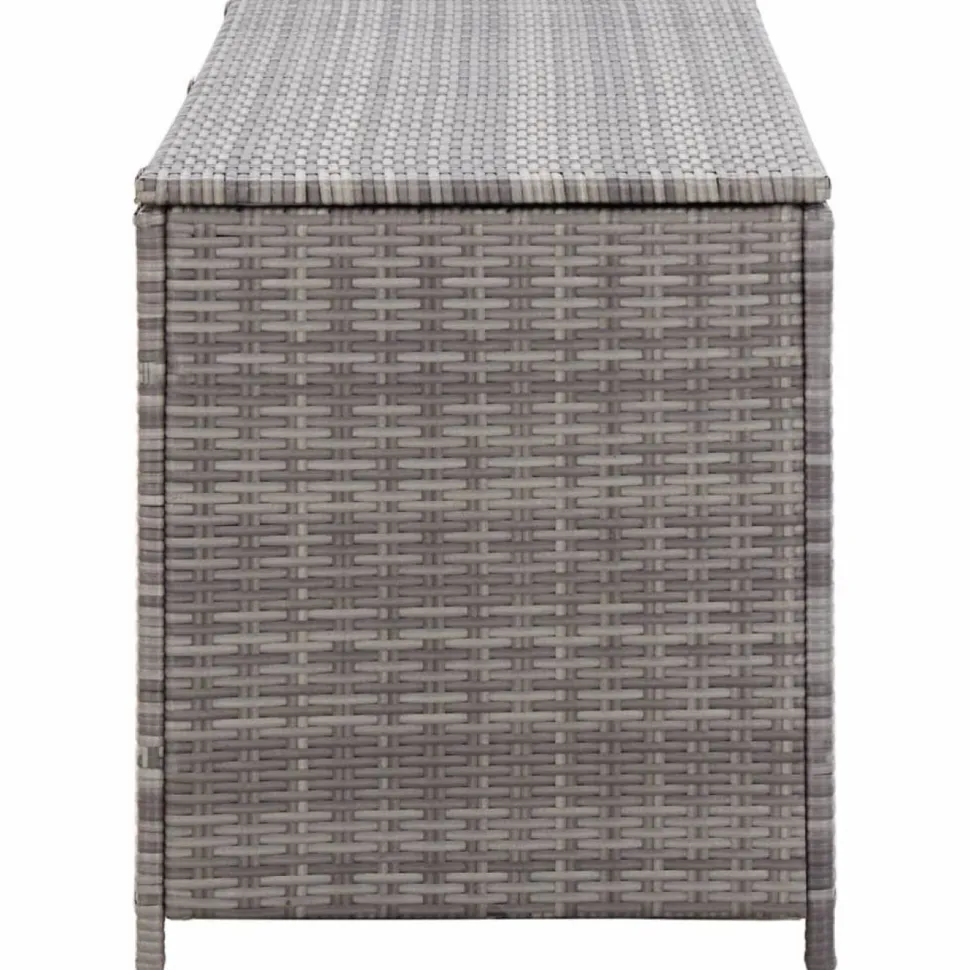 Puutarhan säilytyslaatikko 120x50x60 cm harmaa polyrottinki