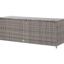 Puutarhan säilytyslaatikko 120x50x60 cm harmaa polyrottinki