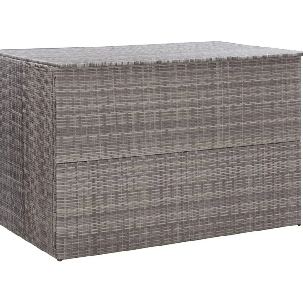 Puutarhan säilytyslaatikko 150x100x100 cm harmaa polyrottinki