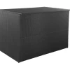 Puutarhan säilytyslaatikko 150x100x100 cm musta polyrottinki
