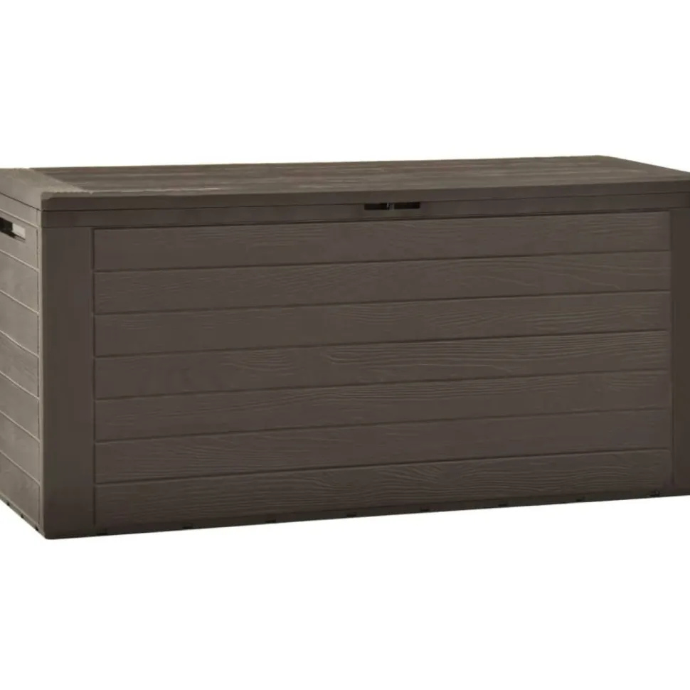 Puutarhan säilytyslaatikko 116x44x55 cm ruskea