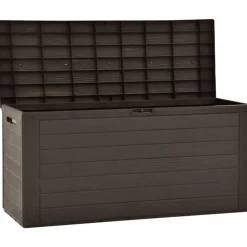 Puutarhan säilytyslaatikko 116x44x55 cm ruskea