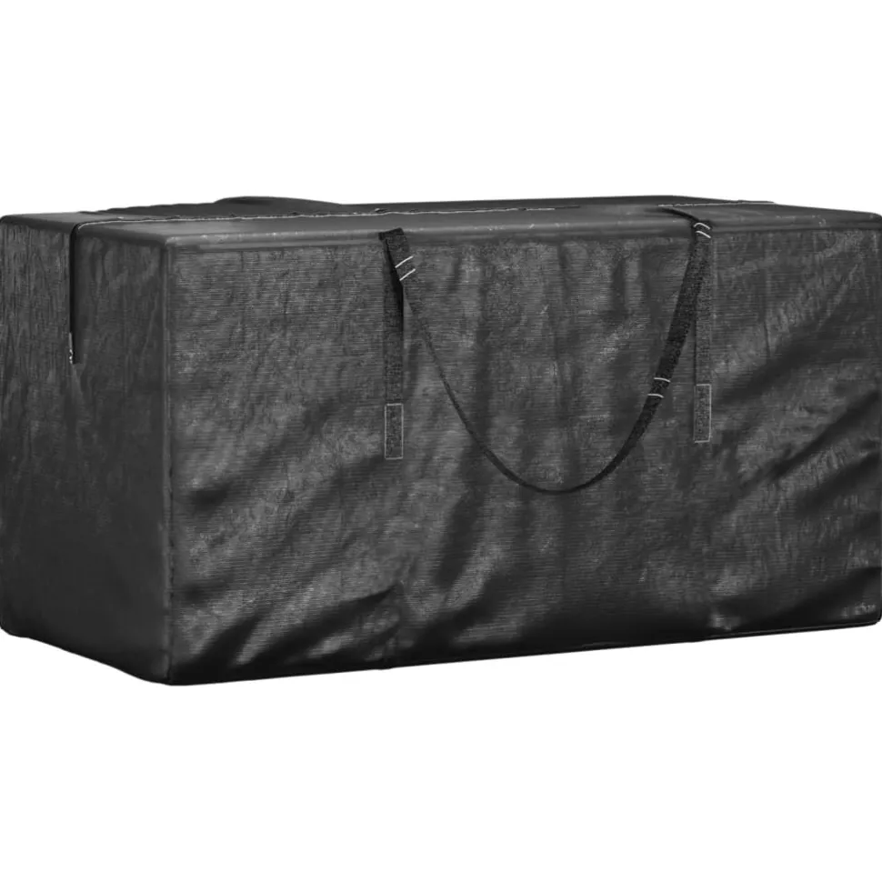Puutarhan tyynyjen säilytyskassit 2 kpl musta 150x75x75 cm polyeteeni (55397)