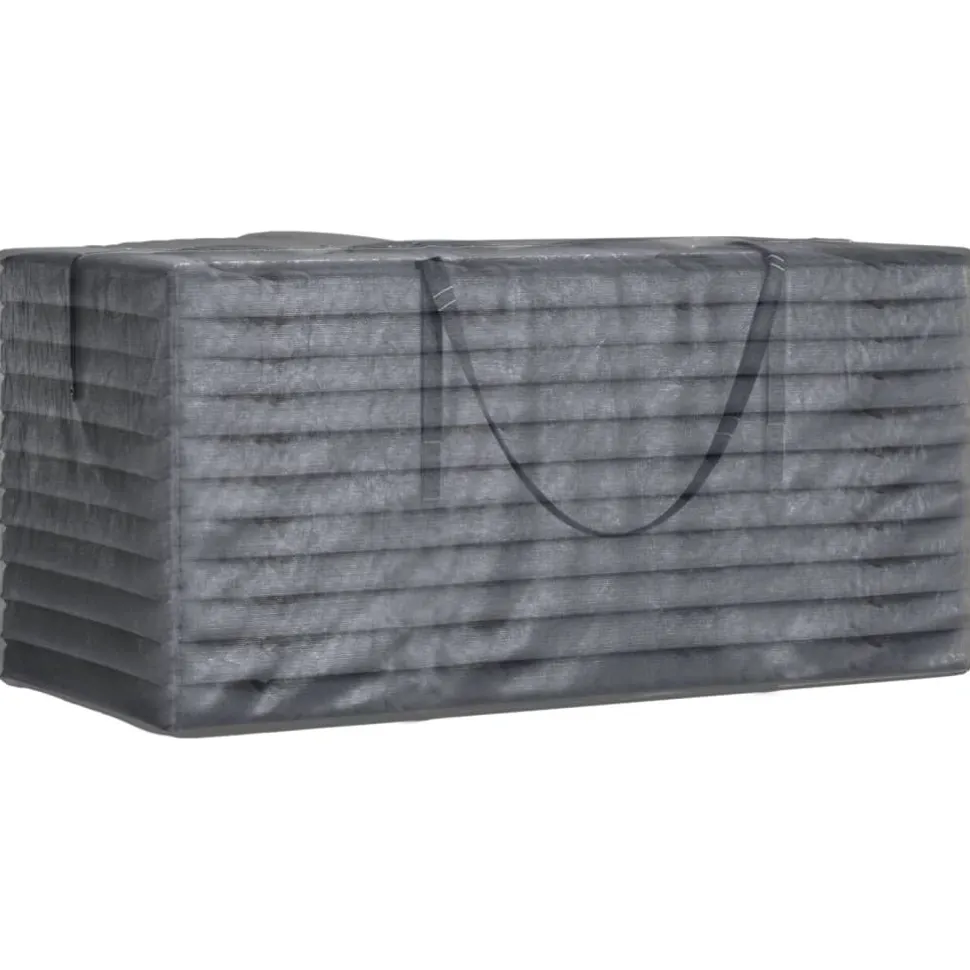 Puutarhan tyynyjen säilytyskassit 2 kpl musta 150x75x75 cm polyeteeni (55397)