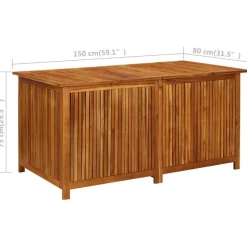 Puutarhan varastolaatikko 113x50x58 cm, akasiapuu