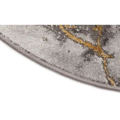 Pyöreä matto Benina Craft Concrete Ø120cm kulta